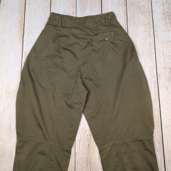 Inwear Olive Green Jodhpurs Style Pants High Waist Button Up Trousers 6 ladies - Picture 6 of 9